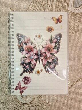 🎁🆓️ 🏷3/$12 Highland Butterfly Custom Design Coiled Notebook